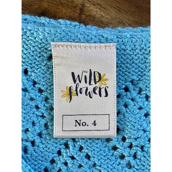 NEW Wildflowers Pocketful of Wonder Globe Trotter Blue Fringe Knit Vest Girls 4 - Picture 6 of 6